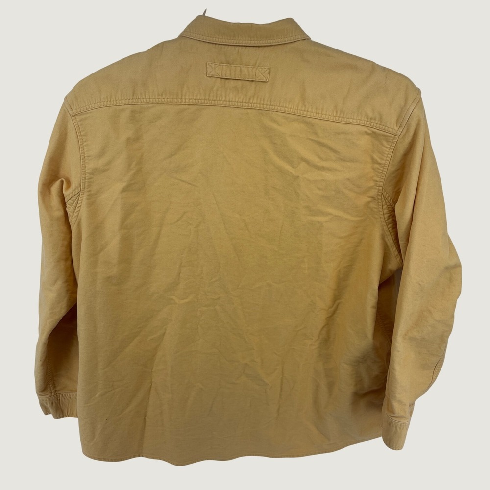 Duluth Trading Co Mens 3XL Mustard Yellow Cotton Heavyweight Work Shirt L/S - Picture 2 of 5